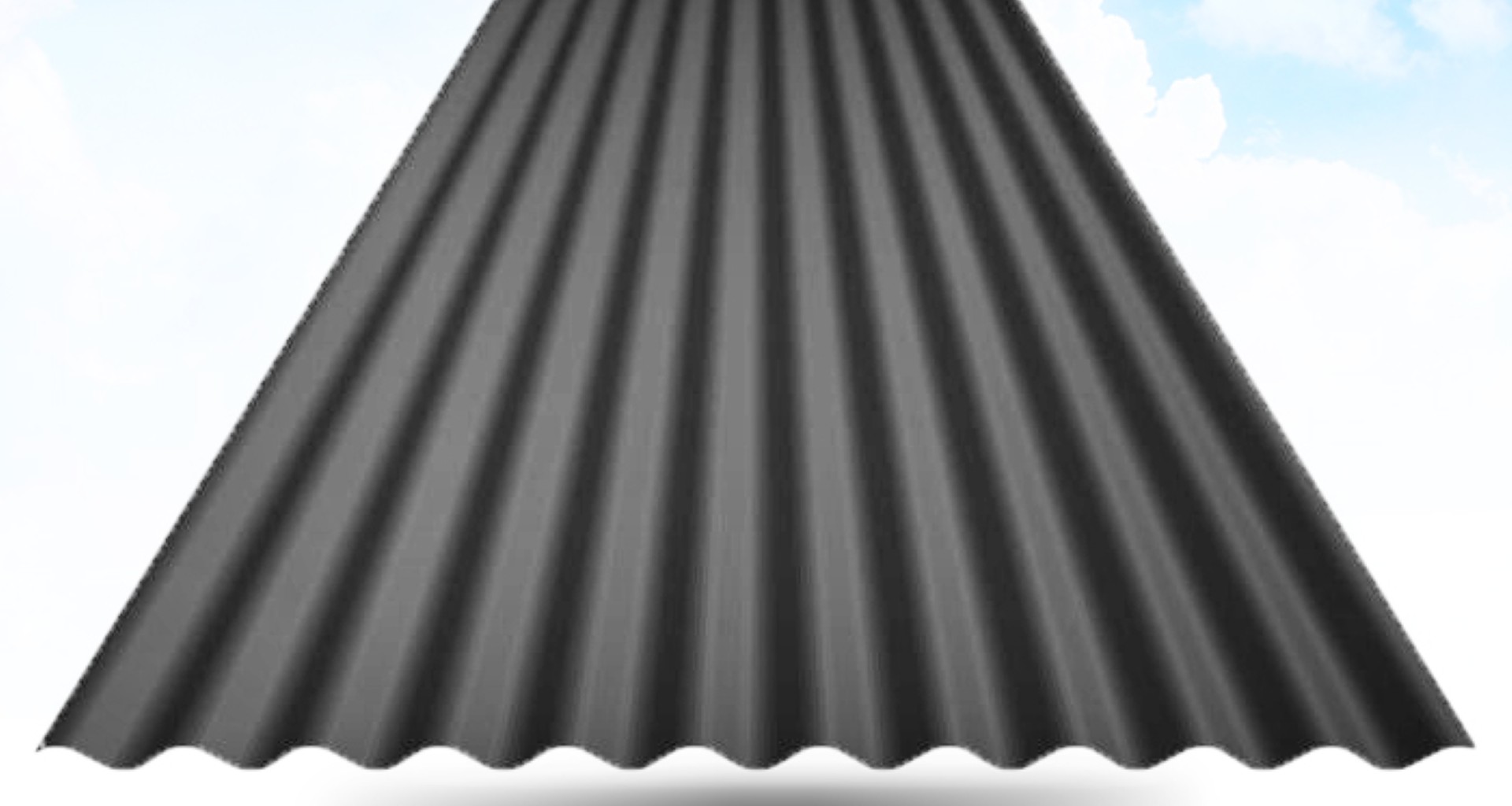Corrugated roofing banner