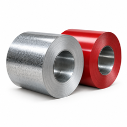 Galvanized and coated steel coils