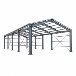 Structural steel building frame